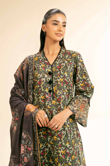 Nishat Linen 3 Piece - Printed Embroidered Suit - 42501314 Online Shopping
